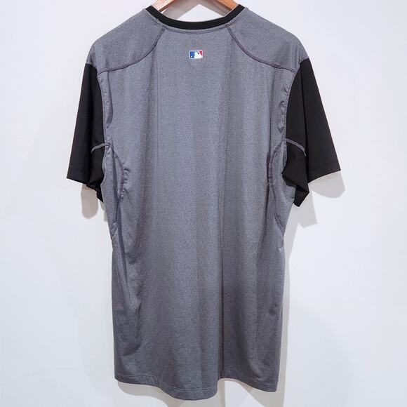 Nike Pro Men's Gray Black Colorblock MLB Performance Training T Shirt Size XXL - Picture 4 of 11